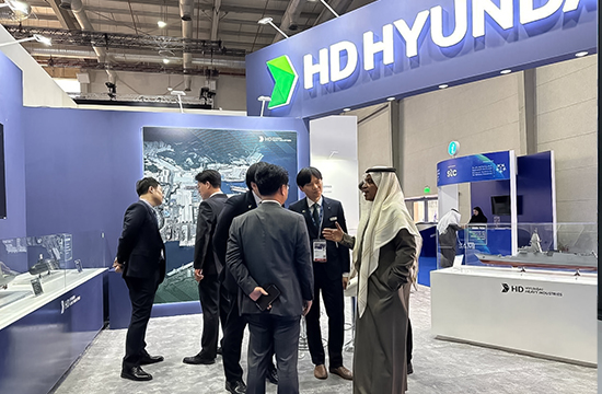  4일(일)부터 오는 8일(목)까지 사우디의 수도 리야드(Riyadh)에서 열리고 있는 ‘WDS 2024’의 HD현대중공업 부스