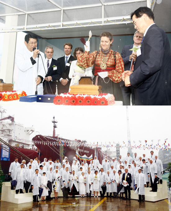 1주일 새 선박 7척 명명, 최다 기록