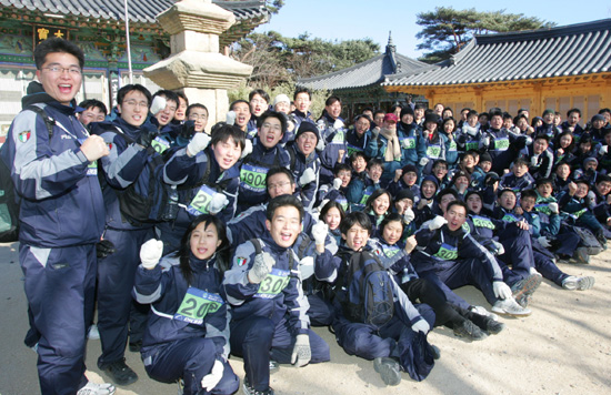 혹한 속 신입사원 행군