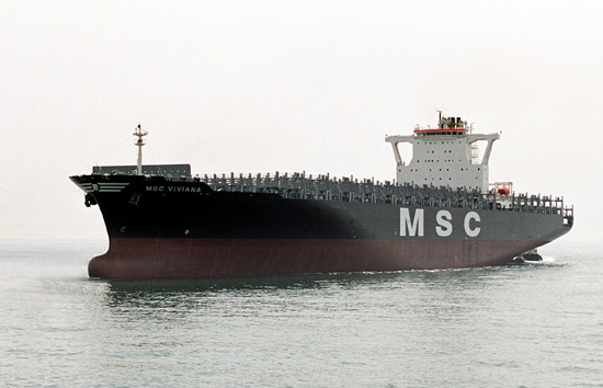 사  진 : 지난 12일 명명식을 가진 「MSC 비비아나(MSC VIVIANA)」호.